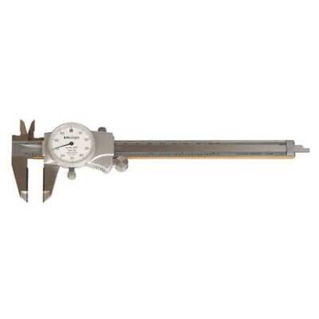 MITUTOYO 505-736 Dial Caliper,6In,0.100/Rev,Carbide - Image 2