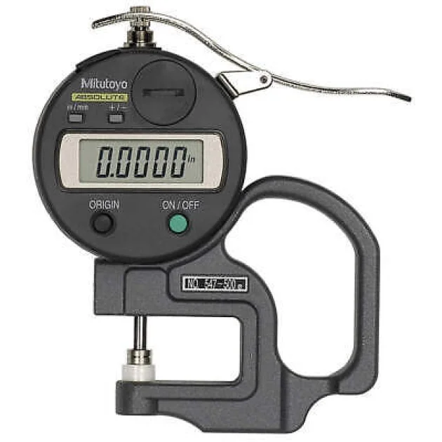 MITUTOYO 547-500S Digital Thickness Gauge,Acc +/-0.001 in