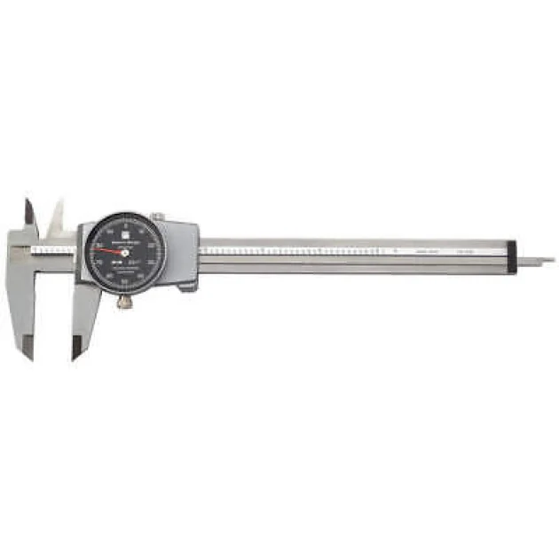 TESA BROWN & SHARPE 599-579-5 Dial Caliper, 6 In,0.001 In Grad,Black
