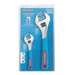 CHANNELLOCK WS-2CB Adj. Wrench Set,Steel,Chrm,6-1/4" to 10"