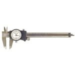 MITUTOYO 505-744 Dial Caliper,6In,0.200/Rev,Carbide