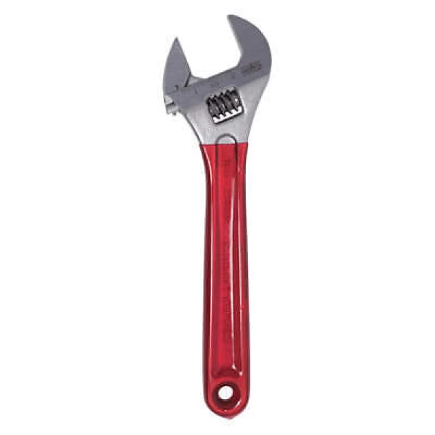 KLEIN TOOLS D507-10 Adj. Wrench,Plastic,Chrome,10"