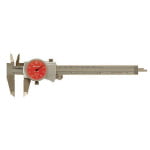 MITUTOYO 505-742-54J Dial Caliper,6 In,Red,0.100 In/Rev