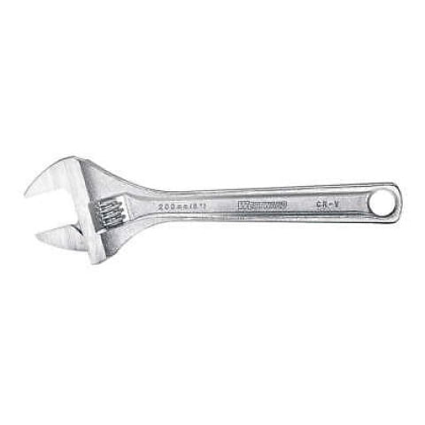 WESTWARD 31D023 Adj. Wrench,CV Steel,Chrome,10"
