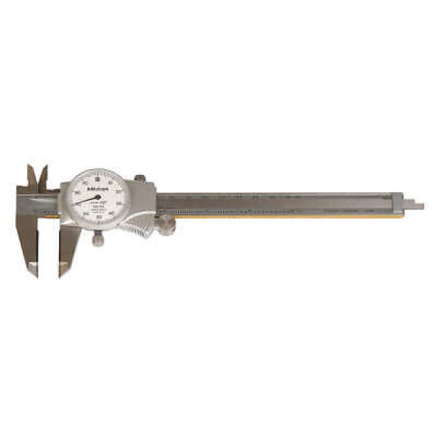 MITUTOYO 505-736 Dial Caliper,6In,0.100/Rev,Carbide