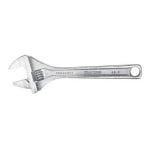 WESTWARD 31D022 Adj. Wrench,CV Steel,Chrome,8"