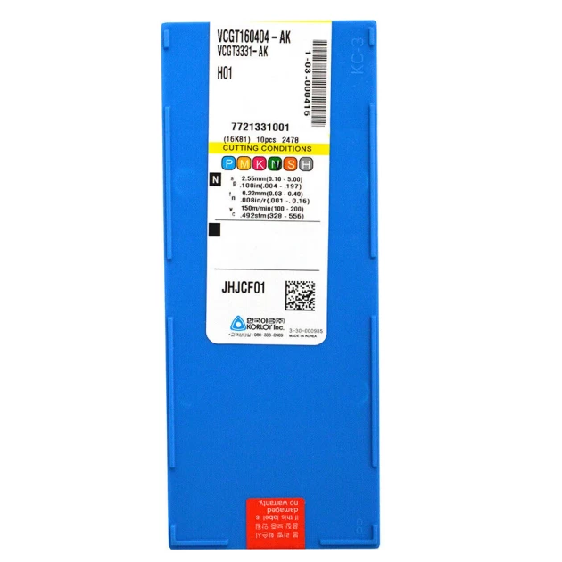 KORLOY VCGT160404-AK H01 Carbide Inserts CNC TOOL #