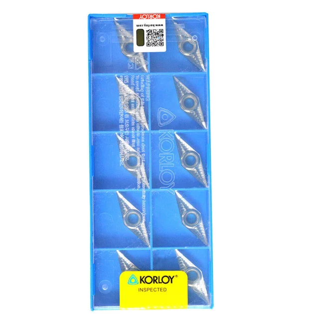 KORLOY VCGT160404-AK H01 Carbide Inserts CNC TOOL # - Image 2