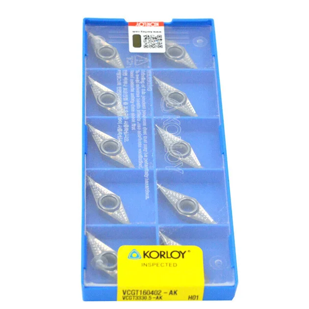 KORLOY VCGT160402-AK H01 Carbide Inserts CNC TOOL # - Image 3