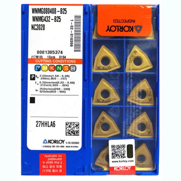 KORLOY  WNMG080408-B25 NC3020 Carbide Inserts CNC TOOL # - Image 4