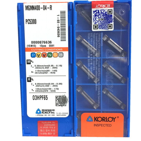 KORLOY MGMN400-04-R PC5300 Carbide Inserts CNC TOOL #