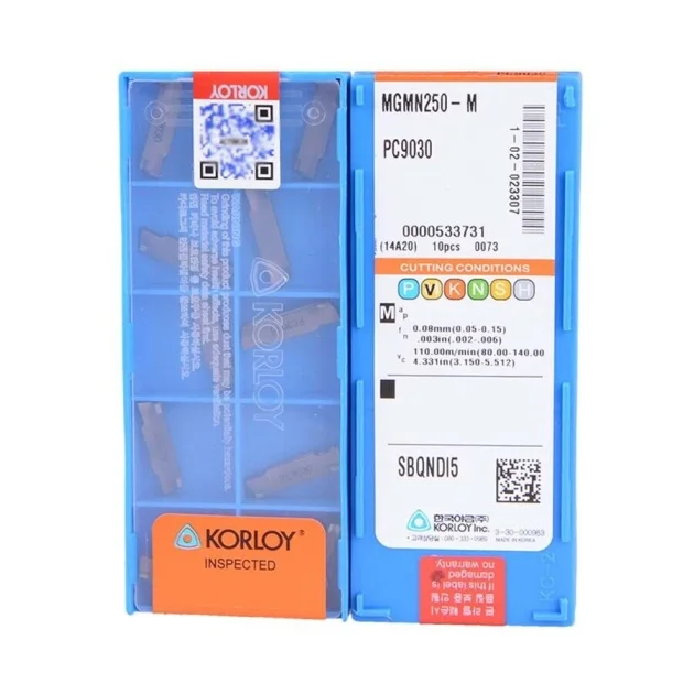 KORLOY MRMN250-M PC9030 Carbide Inserts CNC TOOL # - Image 2