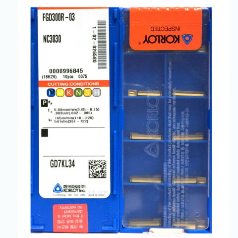 Shopping Cart 11 KORLOY FGD300R-03 NC3030 Carbide Inserts CNC TOOL #
